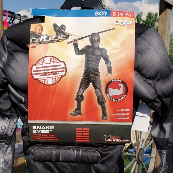 *NWT DISGUISE SNAKE EYES SIZE SMALL 4 - 6 COSTUME - Picture 4 of 7